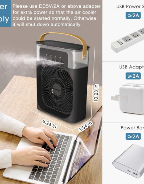 Portable Humidifier Air Cooler Mist Fan Mini Cooler for Home